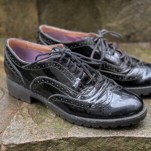 Sperry Top Sider Black Wingtip Oxford in leather, Women's US 8 M